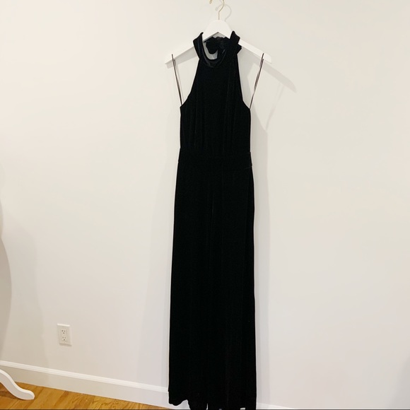 MISA LOS ANGELES XANDRA BLACK HALTER JUMPSUIT - Picture 2 of 3